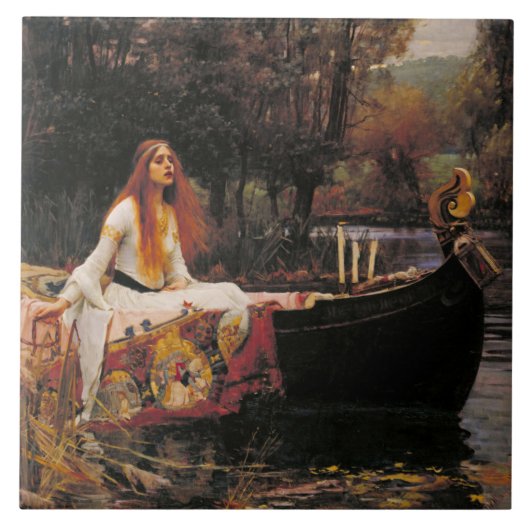 The Lady of Shalott (Medieval Beauty) Tegeltje (Voorkant)