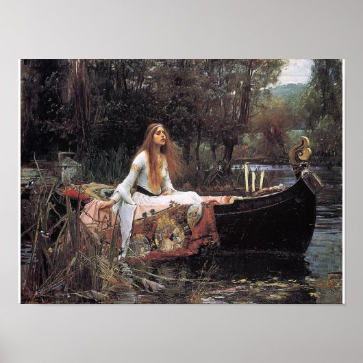 The Lady of Shalott Poster door John W. Waterhouse (Voorkant)