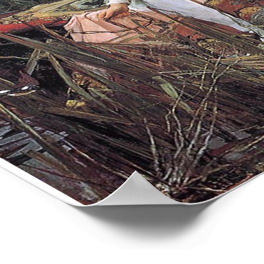 The Lady of Shalott Poster door John W. Waterhouse (Hoek)