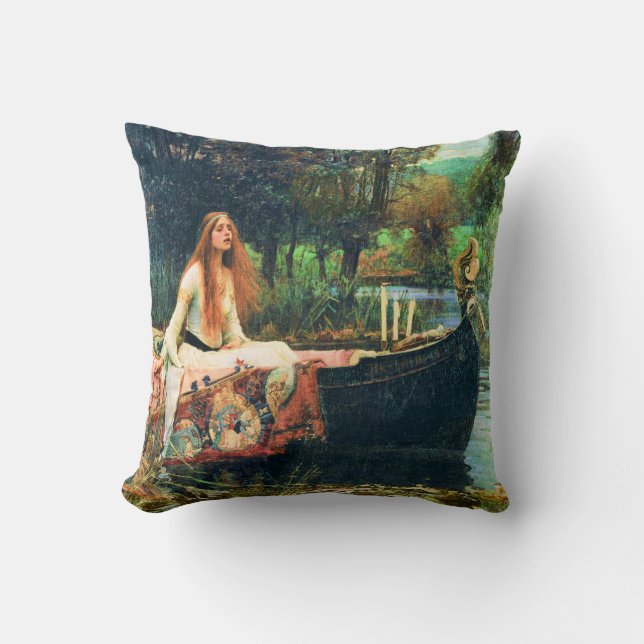 The Lady of Shalott van John William Waterhouse Kussen (Voorkant)