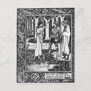 The Lady of the Lake telleth Arthur Briefkaart