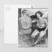 The Lady Tattoo Artist Briefkaart (Voorkant / Achterkant)