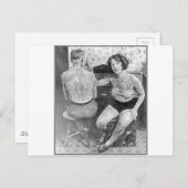 The Lady Tattoo Artist Briefkaart (Voorkant / Achterkant)