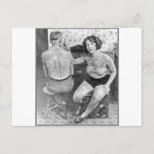 The Lady Tattoo Artist Briefkaart