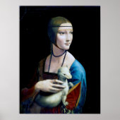 The Lady with an Ermine, Leonardo da Vinci Poster (Voorkant)