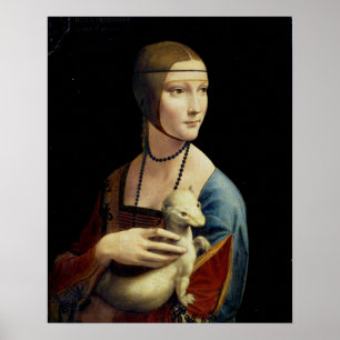 The Lady with an Ermine, portret van Cecilia Galle Poster
