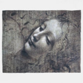 The Lady with Disheveled Hair, Leonardo da Vinci Fleece Deken (Voorkant (Horizontaal))