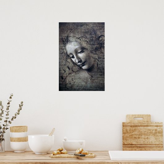 The Lady with Disheveled Hair, Leonardo da Vinci Poster (Keuken)