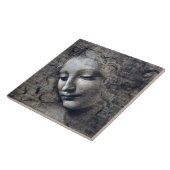 The Lady with Disheveled Hair, Leonardo da Vinci Tegeltje (Zijkant)