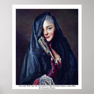 The Lady with the Veil (vrouw van de kunstenaar) Poster
