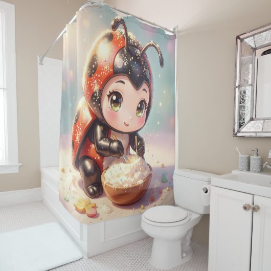 The Ladybug and the Hidden Nectar Kingdom.1 Douchegordijn (In situ)