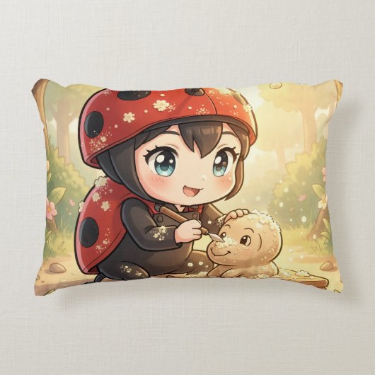 The Ladybug and the Hidden Nectar Kingdom.2 Accent Kussen (Voorkant)