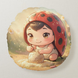The Ladybug and the Hidden Nectar Kingdom.8 Rond Kussen