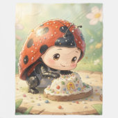 The Ladybug and the Hidden Nectar Kingdom Fleece Deken (Voorkant)