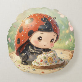 The Ladybug and the Hidden Nectar Kingdom Rond Kussen