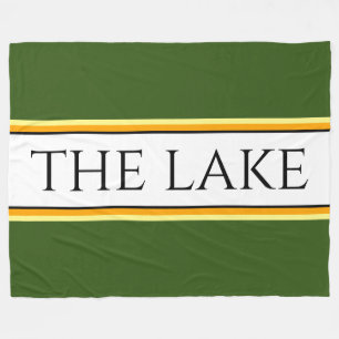 THE LAKE Forest Green White Sinaasappel Racing Str Fleece Deken