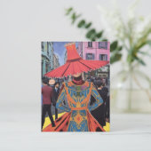 The Lampshade Hat Lady in the City Briefkaart (Staand voorkant)