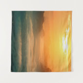 The landscape photo,  beautiful sea fog in morning wandkleed (Voorkant (horizontaal))