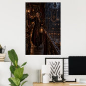 The Lantern Keeper | Gothic Circus Fine Art Poster (Thuiskantoor)