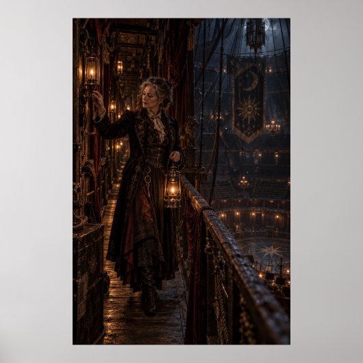 The Lantern Keeper | Gothic Circus Fine Art Poster (Voorkant)