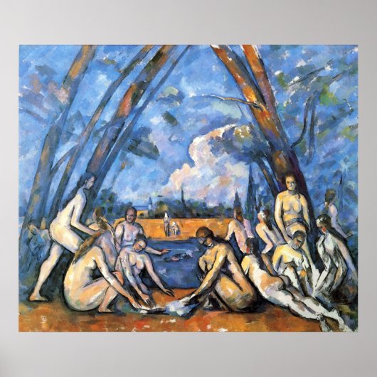 The Large Bathers door Paul Cezanne Poster (Voorkant)