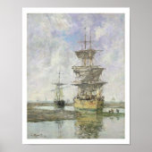 The Large Ship, 1879 (olie op canvas) Poster (Voorkant)