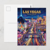 The Las Vegas Strip Nevada Briefkaart (Voorkant / Achterkant)
