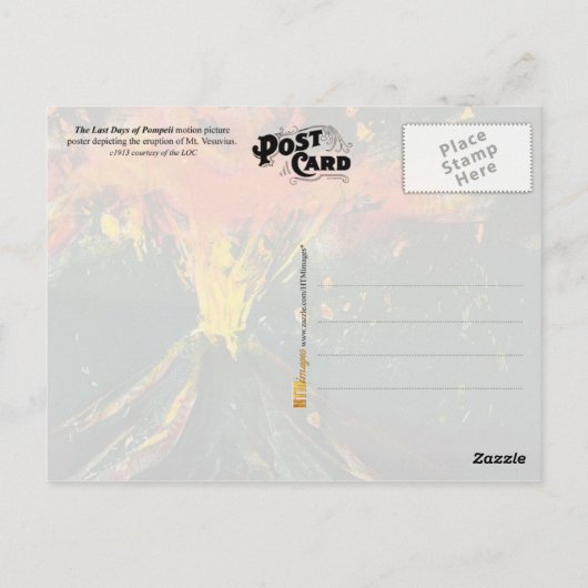 "The last Days of Pompeii" Afbeelding Poster Briefkaart (Achterkant)