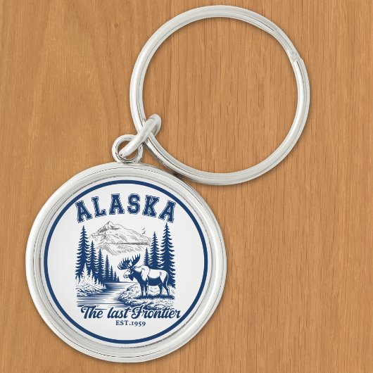The Last Frontier Alaska Wildlife Scene Sleutelhanger