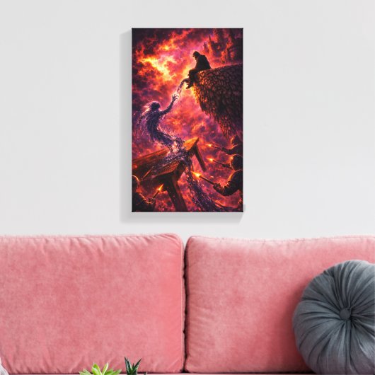 The Last Hand Reaching Canvas Afdruk (Insitu (Woonkamer))