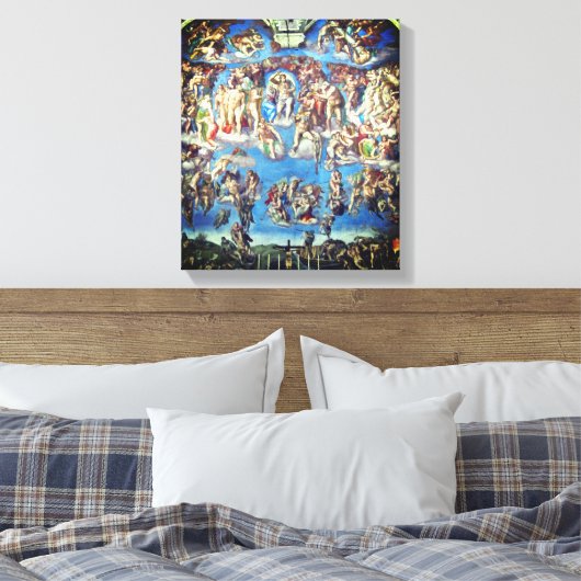 The Last Judgment – Michelangelo Buonarroti Canvas Afdruk (Insitu (Slaapkamer))