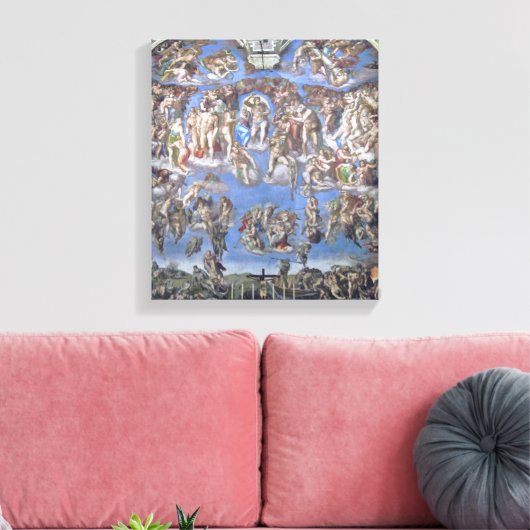 The Last Judgment – Michelangelo Buonarroti Canvas Afdruk (Insitu (Woonkamer))
