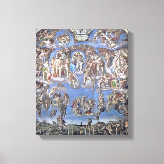 The Last Judgment – Michelangelo Buonarroti Canvas Afdruk (Voorkant)