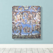 The Last Judgment – Michelangelo Buonarroti Canvas Afdruk (Insitu (Houten vloer))