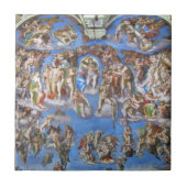 The Last Judgment – Michelangelo Buonarroti Tegeltje (Voorkant)