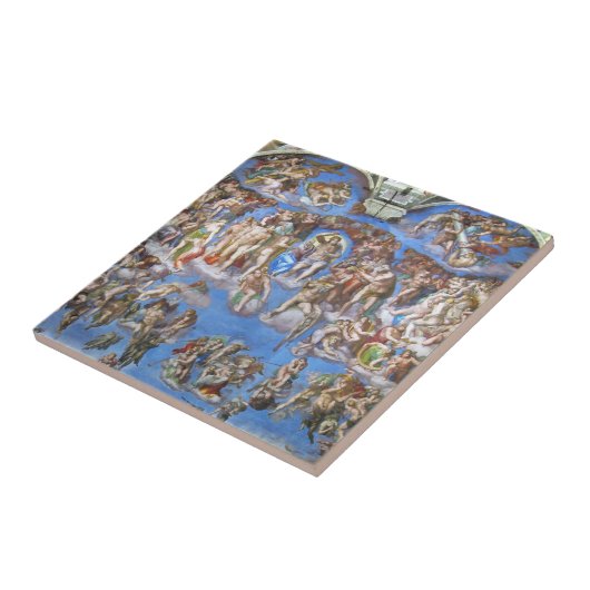 The Last Judgment – Michelangelo Buonarroti Tegeltje (Zijkant)