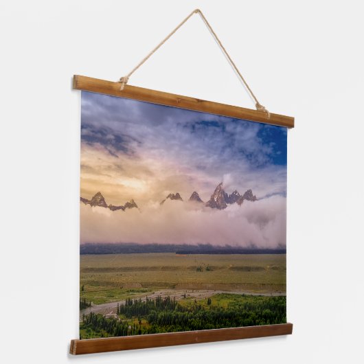 The Last Light at the Tetons Hangend Wandkleed (Gebogen)