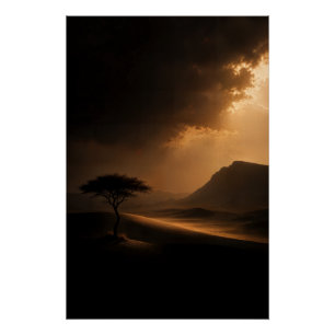 The Last Light Woestijn Landschap Poster