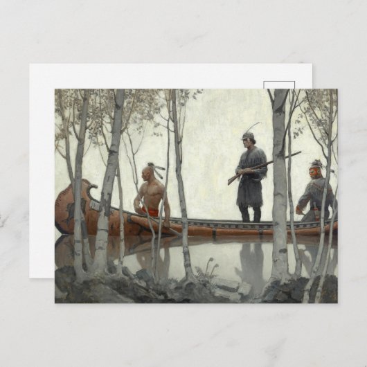 The Last of the Mohicans by N.C. Wyeth Briefkaart (Voorkant / Achterkant)
