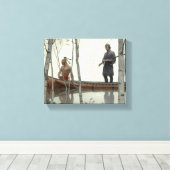 The Last of the Mohicans by N.C. Wyeth Canvas Afdruk (Insitu (Houten vloer))