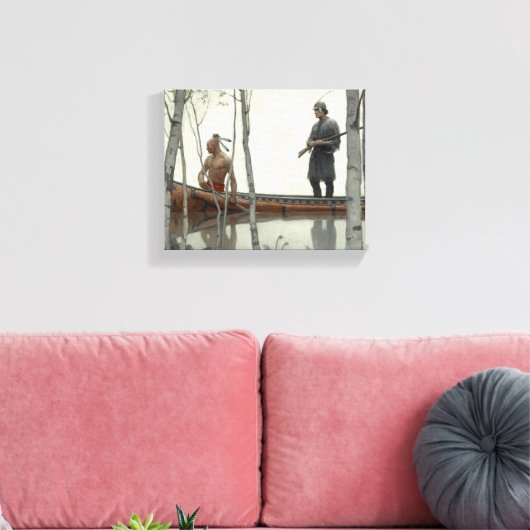 The Last of the Mohicans by N.C. Wyeth Canvas Afdruk (Insitu (Woonkamer))