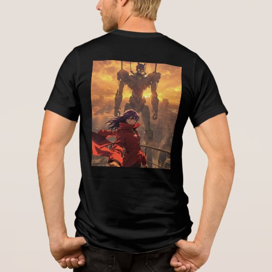 The Last of Us Anime Bella+Canvas Tri-Blend Shirt (Achterkant)
