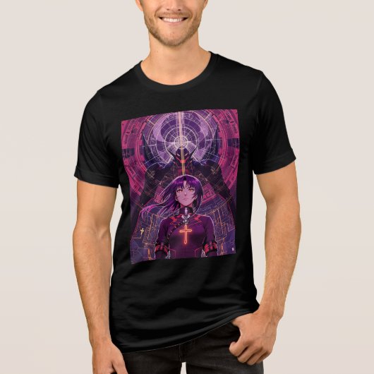 The Last of Us Anime Bella+Canvas Tri-Blend Shirt (Voorkant)