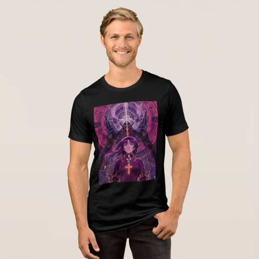 The Last of Us Anime Bella+Canvas Tri-Blend Shirt (Voorkant volledig)