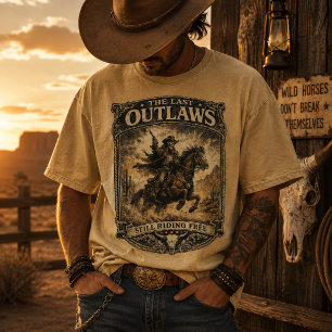 The Last Outlaws Vintage Western T-shirt