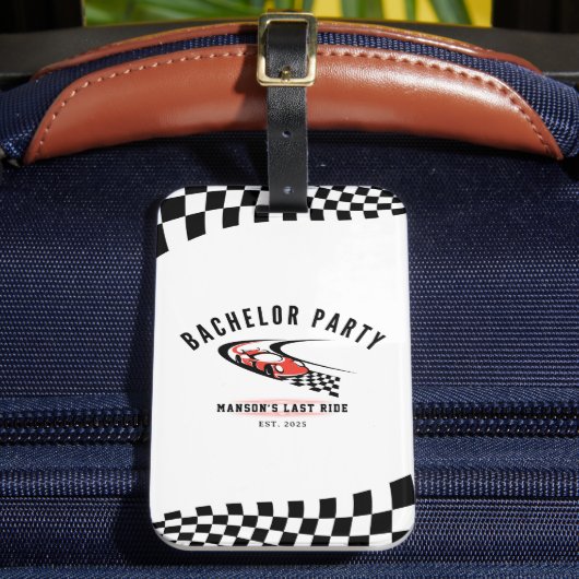 The Last Ride Bachelor Party Trucker  Bagagelabel (Voorkant Insitu 2)