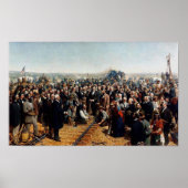 The Last Spike by Thomas Hill - Dated 1881 Poster (Voorkant)