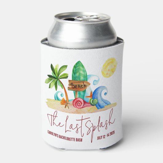 The Last Splash, Strand, Surfthema Afscheidspartij Blikjeskoeler (Blikje Voorkant)