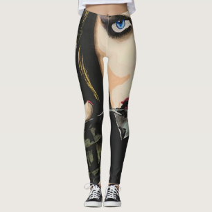 ‘The Last Straw’-schildering op een  Leggings