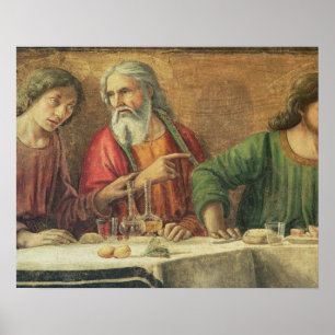 The Last Supper, 1480 (fresco) (detail van 61997)  Poster